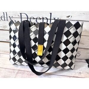 Nahui Ollin Large Candy Wrapper Bag Black And White Unique Purse READ